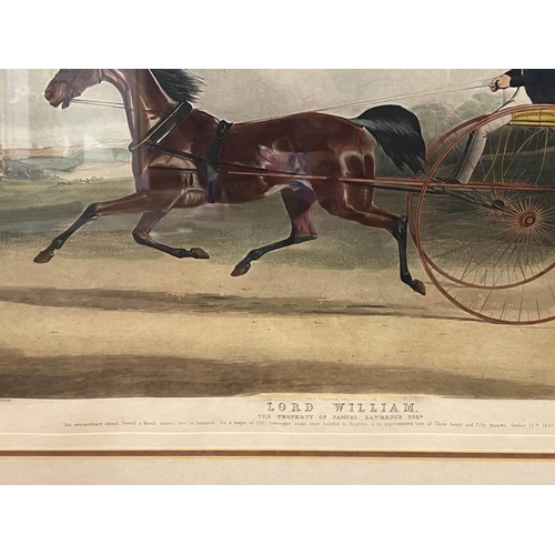 35 - J R MACKRELL, after W J Shayer 'Lord William', hand coloured engraving, 66cm x 50cm, framed and glaz... 
