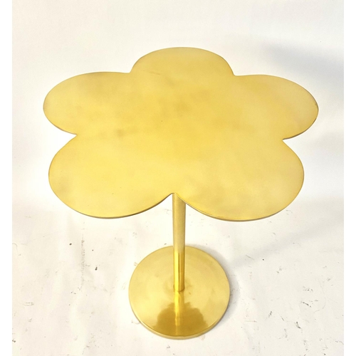 365 - CLOVER LEAF SIDE TABLE, 51cm H x 41cm diam., gilt metal.