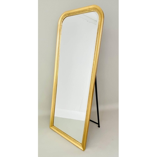 369 - DRESSING MIRROR, 163cm H x 64cm W, Louis Philippe style, gilt frame.