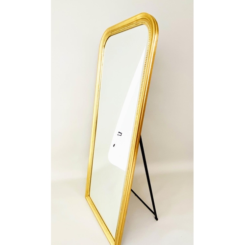 369 - DRESSING MIRROR, 163cm H x 64cm W, Louis Philippe style, gilt frame.