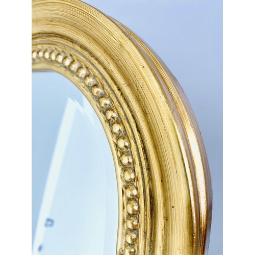 369 - DRESSING MIRROR, 163cm H x 64cm W, Louis Philippe style, gilt frame.