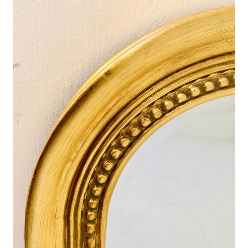 370 - WALL MIRRORS, a pair, Louis Philippe style, gilt frames, 110cm x 80cm. (2)