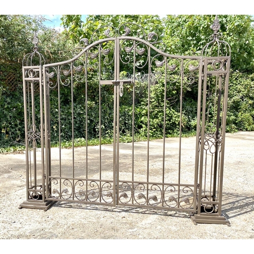 374 - ARCHITECTURAL GARDEN GATE, 136cm H x 144cm W x 28cm D, Regency style.