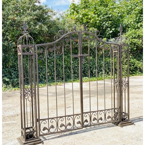 374 - ARCHITECTURAL GARDEN GATE, 136cm H x 144cm W x 28cm D, Regency style.