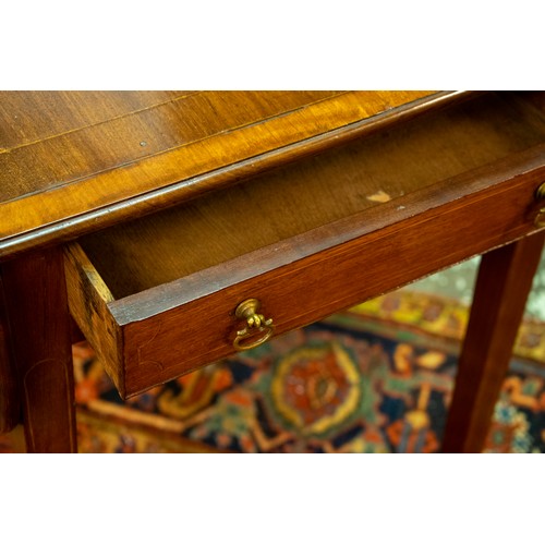 188 - PEMBROKE TABLE, 90cm W open x 72cm H x 81cm D George III mahogany, satinwood banded and line inlaid ... 