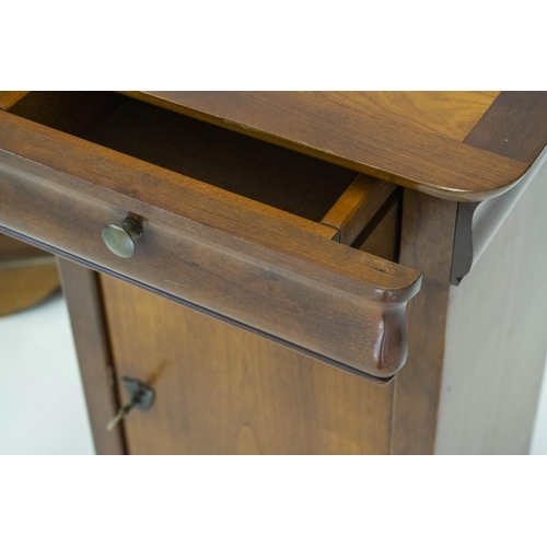 191 - BEDSIDE CABINETS, 72cm H x 41cm W x 35cm D, two Louis Philippe style cherrywood, each with drawer an... 