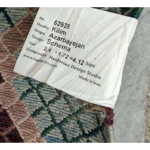 440 - HEIDARIAN DESIGN STUDIO SCHEMA KILIM RUG, 240cm x 172cm.