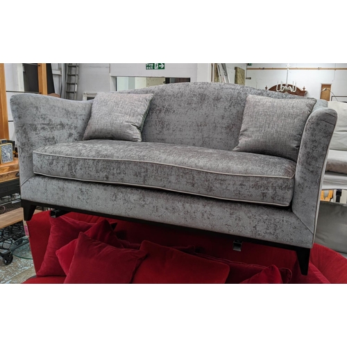 475 - BESPOKE SOFA LONDON SOFA, dark grey upholstered, 170cm x 95cm x 86cm.