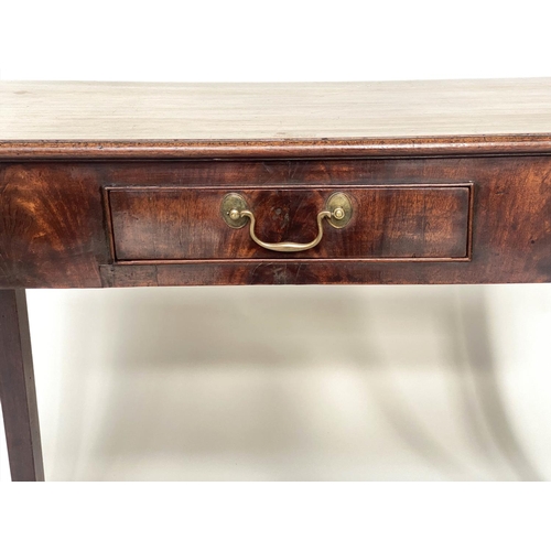 483 - HALL TABLE, George III mahogany, rectangular with short frieze drawer, 91cm x 43cm x 71cm H.