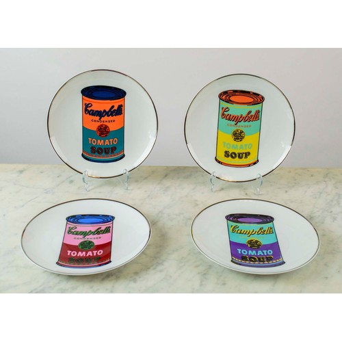 14 - ANDY WARHOL PORCELAIN PLATES, a set of four, Campbells Soup, boxed. (4)