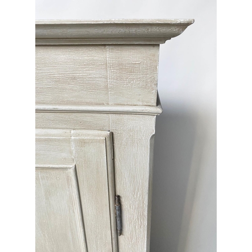 161 - ARMOIRE, 87cm W x 170cm H x 47cm D, 19th century French, traditionally grey painted, with single doo... 