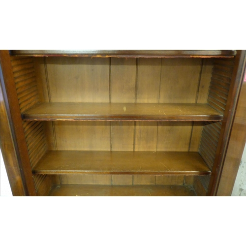 156 - BOOKCASE, 110cm W x 183cm H x 37cm D William IV mahogany with two glazed doors enclosing shelves abo... 