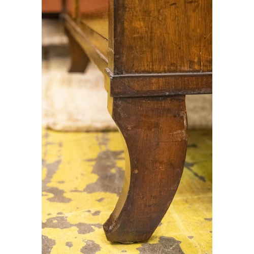 154 - SIDE CABINET, 89cm H x 92cm x 46cm, Regency mahogany of two drawers and two doors enclosing an adjus... 