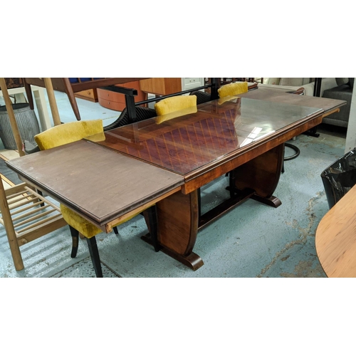 329 - DINING TABLE, 92cm x 152cm L x 80cm H, Italian walnut, mid 20th century with two end leaves each 45c... 