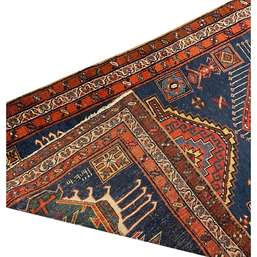 94 - ANTIQUE PERSIAN HERIZ RUNNER, 340cm x 95cm.