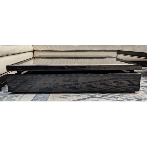 411 - CASSINA COFFEE TABLES, a collection of two, one 100cm x 100cm x 14cm H, the other 100cm x 100cm x 8c... 