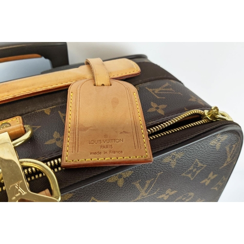 Sold at Auction: A Louis Vuitton Pegase monogram cabin / trolley bag case LV  catalogue no. M23250, with suit carrier bag to interior