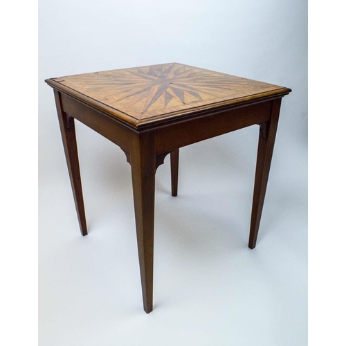 136 - STARBURST LAMP TABLE, Edwardian marquetry inlaid with rosewood, maple and satinwood, banded with box... 