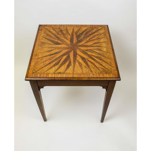 136 - STARBURST LAMP TABLE, Edwardian marquetry inlaid with rosewood, maple and satinwood, banded with box... 