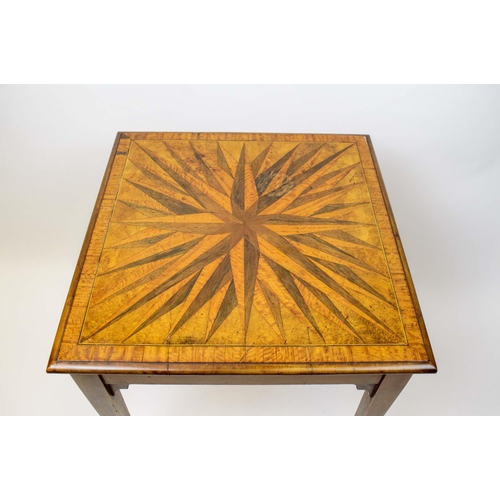 136 - STARBURST LAMP TABLE, Edwardian marquetry inlaid with rosewood, maple and satinwood, banded with box... 