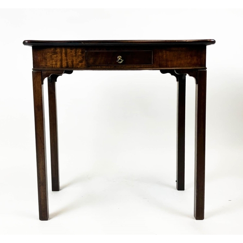 199 - WARING & GILLOWS SIDE TABLE, circa 1900 mahogany with frieze drawer, 73cm H x 76cm x 42cm.