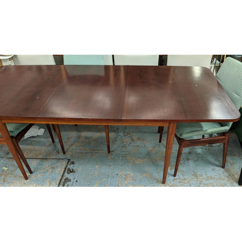 347 - DINING TABLES, 195.5cm x 85cm x 72.5cm, vintage 1960s, extendable with one leaf.