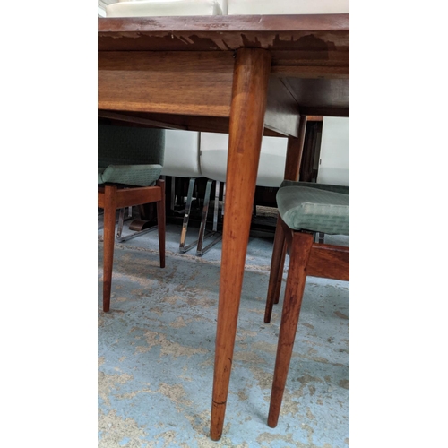 347 - DINING TABLES, 195.5cm x 85cm x 72.5cm, vintage 1960s, extendable with one leaf.