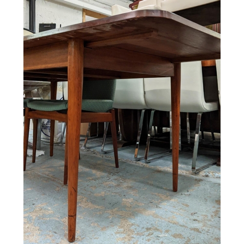 347 - DINING TABLES, 195.5cm x 85cm x 72.5cm, vintage 1960s, extendable with one leaf.