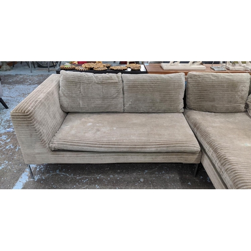 412 - B & B ITALIA CHARLES CORNER SOFA by Antonio Citterio, 270cm x 250cm x 70cm.