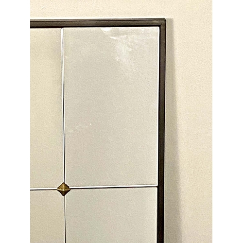 356 - ARCHITECTURAL WALL MIRROR, 120cm H x 70cm W.