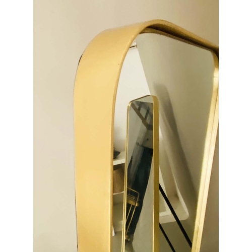 377 - DRESSING MIRRORS, pair, 145cm H x 31cm W, 1960s French style, gilt frames. (2)