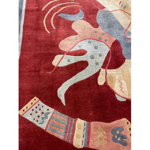 89 - ART NOUVEAU DESIGN CARPET, 245cm x 201cm.