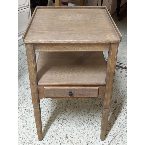 446 - OKA WRITING DESK, 125cm W x 64cm D x 98cm H, with pull out side leaves and small side table to match... 