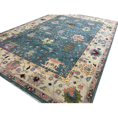 101 - CONTEMPORARY OUSHAK CARPET, 402cm x 303cm.