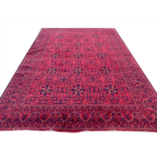 114 - AFGHAN CARPET, 290cm x 198cm.