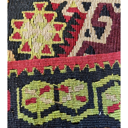 128 - KILIM RUNNER, 320cm x 78cm.