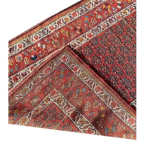 131 - ANTIQUE KURDISH RUNNER, 290cm x 111cm.