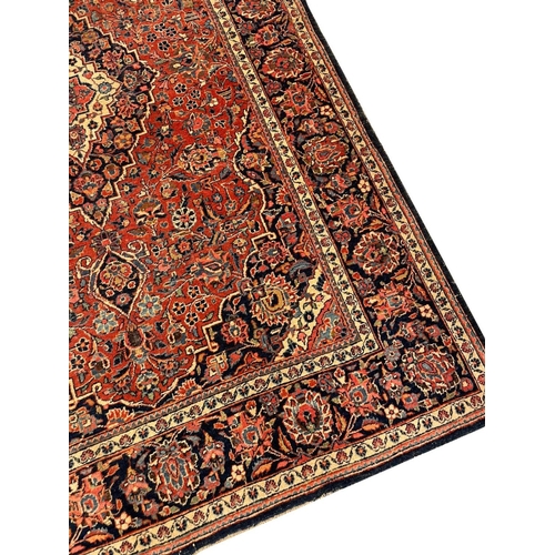 134 - ANTIQUE PERSIAN KASHAN RUG, 200cm x 130cm.