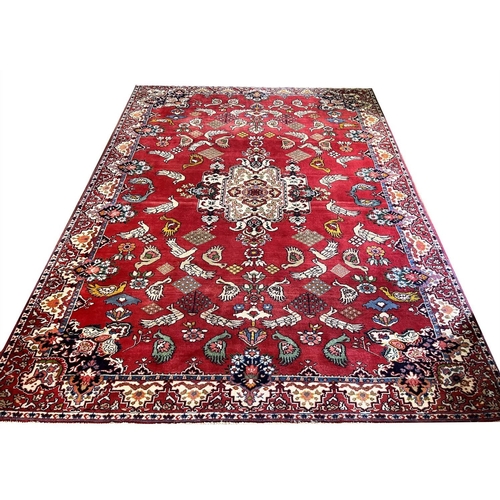 135 - PERSIAN BAKHTIARI CARPET, 295cm x 215cm, hand knotted wool.