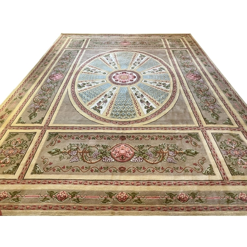 139 - AUBUSSON DESIGN CARPET, 566cm x 411cm.