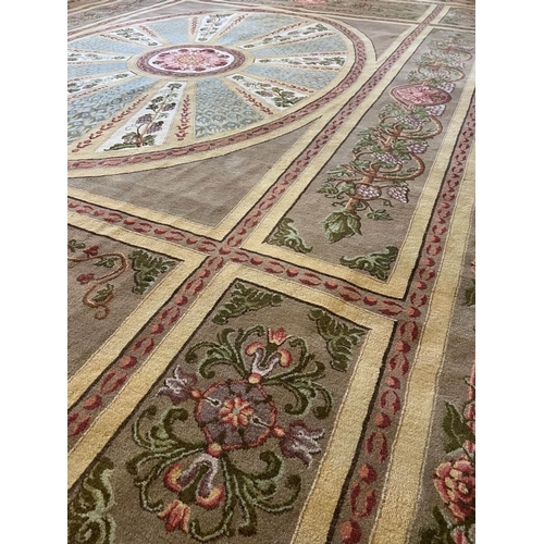 139 - AUBUSSON DESIGN CARPET, 566cm x 411cm.