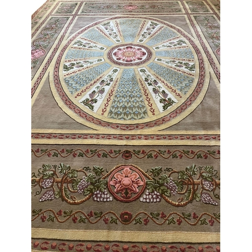 139 - AUBUSSON DESIGN CARPET, 566cm x 411cm.