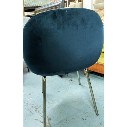 276 - AFTER GAMFRATESI BEETLE STYLE CHAIRS, a set of six, various colours, 81cm H. (6)