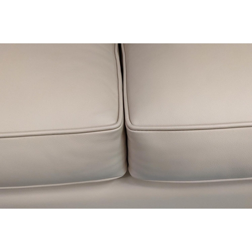 307 - SOFA, Italian leather upholstered, rounded arms, 200cm x 100cm x 85cm.