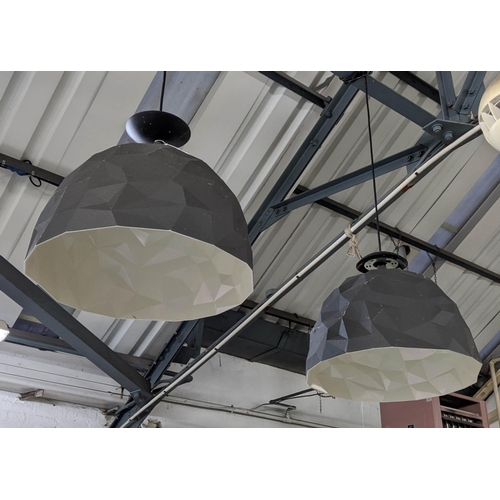 309 - DIESEL WITH FOSCARINI ROCK PENDANT LIGHTS, a pair, 380cm drop approx. (2)