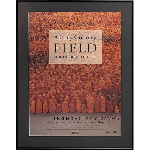 33 - ANTONY GORMLEY 'Field for the British Isles', signed original exhibition poster, 1995, Ikon Gallery,... 