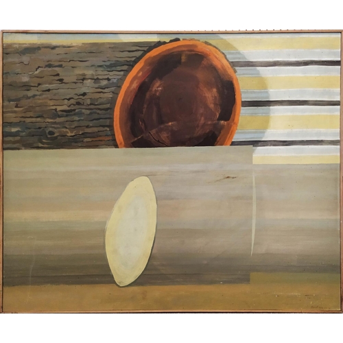 65 - DAVID HOLT (British, 1928-2014) 'Wood', oil on board, signed and dated 1973, 75cm x 90cm, framed.