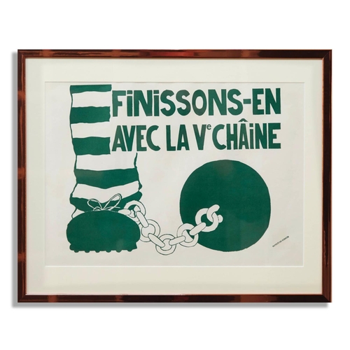 79 - JEAN CASSOU (1897-1986) 'Mai 68 affiches' screenprints, 4cm x 52cm, framed.