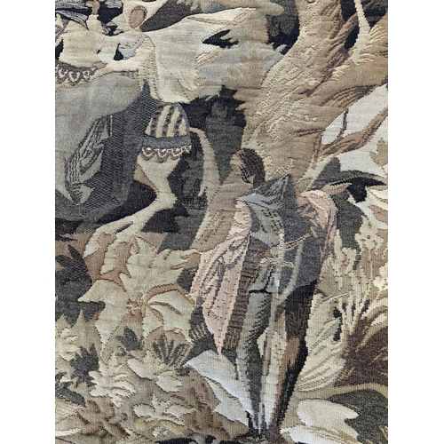 127 - FLEMISH DESIGN TAPESTRIES, two, largest, 154cm x 169cm. (2)