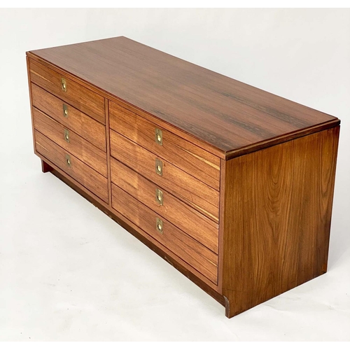 425 - ARCHIE SHINE LOW CHEST, 127cm W x 46cm D x 55cm H, 1960's with six drawers.